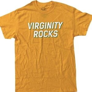 Yellow 'Virginity Rocks' Graphic T-Shirt - Unbranded